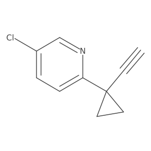 5-Chloro-2-(1-ethynylcyclopropyl)pyridine结构式