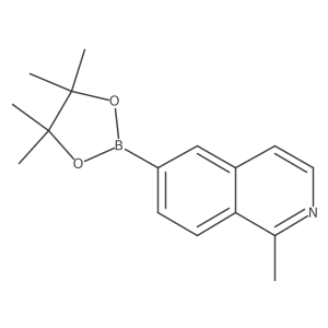 1-Methyl-6-(4,4,5,5-tetramethyl-1,3,2-dioxaborolan-2-YL)isoquinoline结构式