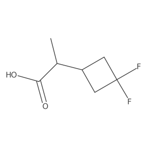 (2R)-2-(3,3-Difluorocyclobutyl)propanoic acid Structure