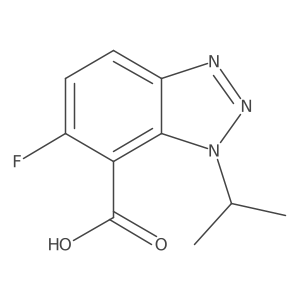 6-fluoro-1-(propan-2-yl)-1H-1,2,3-benzotriazole-7-carboxylic acid结构式