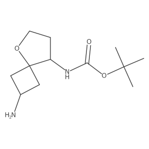 tert-Butyl (2-amino-5-oxaspiro[3.4]octan-8-yl)carbamate结构式