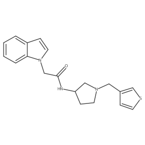 2-(1H-indol-1-yl)-N-(1-(thiophen-3-ylmethyl)pyrrolidin-3-yl)acetamide Structure