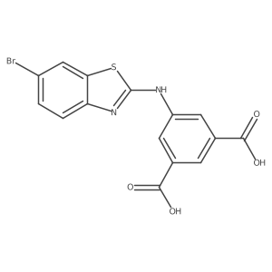 5-((6-Bromobenzo[d]thiazol-2-yl)amino)isophthalic acid Structure