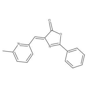 4-[(6-Methyl-2-pyridinyl)methylene]-2-phenyl-5(4H)-oxazolone结构式