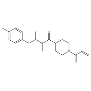N-Methyl-N-[1-(4-methylphenyl)propan-2-yl]-1-prop-2-enoylpiperidine-4-carboxamide结构式