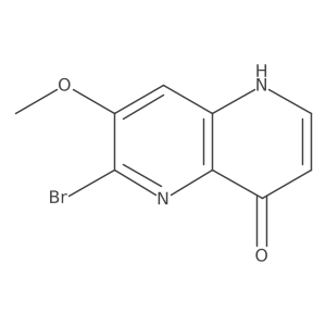 6-Bromo-7-methoxy-1,5-naphthyridin-4-ol结构式
