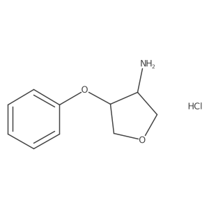 (3R,4R)-4-Phenoxyoxolan-3-amine;hydrochloride结构式