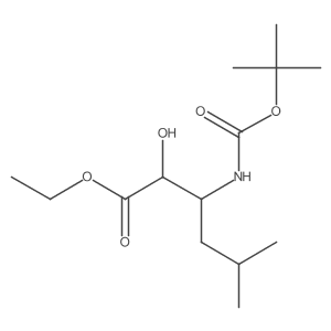 Ethyl 3-{[(tert-butoxy)carbonyl]amino}-2-hydroxy-5-methylhexanoate结构式