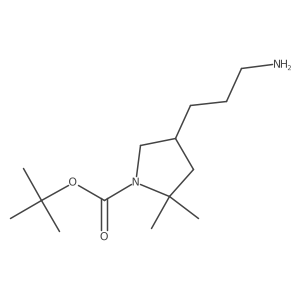 tert-butyl (S)-4-(3-aminopropyl)-2,2-dimethylpyrrolidine-1-carboxylate Structure