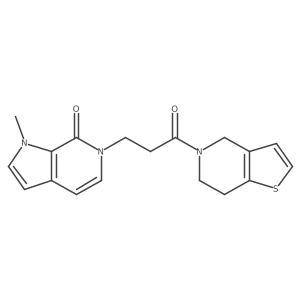 1-methyl-6-(3-oxo-3-{4H,5H,6H,7H-thieno[3,2-c]pyridin-5-yl}propyl)-1H,6H,7H-pyrrolo[2,3-c]pyridin-7-one Structure