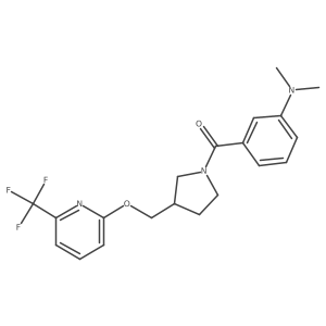 N,N-dimethyl-3-[3-({[6-(trifluoromethyl)pyridin-2-yl]oxy}methyl)pyrrolidine-1-carbonyl]aniline Structure