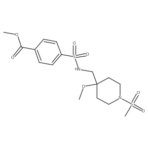 Methyl 4-{[(1-methanesulfonyl-4-methoxypiperidin-4-yl)methyl]sulfamoyl}benzoate结构式