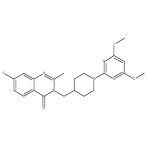 3-{[1-(4,6-Dimethoxypyrimidin-2-yl)piperidin-4-yl]methyl}-7-fluoro-2-methyl-3,4-dihydroquinazolin-4-one结构式