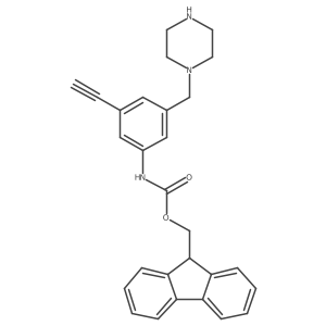 (9H-fluoren-9-yl)methyl N-{3-ethynyl-5-[(piperazin-1-yl)methyl]phenyl}carbamate结构式