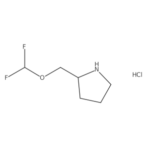(2R)-2-(Difluoromethoxymethyl)pyrrolidine;hydrochloride Structure