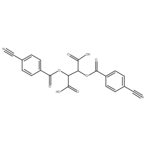 (2R,3R)-2,3-Bis[(4-cyanobenzoyl)oxy]butanedioic acid结构式