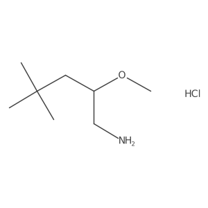 2-Methoxy-4,4-dimethylpentan-1-aminehydrochloride结构式