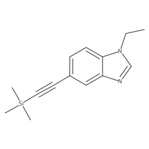 1-ethyl-5-[2-(trimethylsilyl)ethynyl]-1H-Benzimidazole结构式