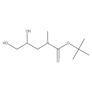tert-butyl N-[(2S)-2,3-dihydroxypropyl]-N-methylcarbamate结构式