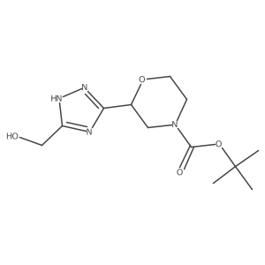tert-butyl 2-[5-(hydroxymethyl)-1H-1,2,4-triazol-3-yl]morpholine-4-carboxylate结构式
