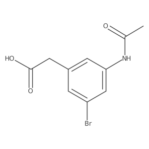 2-(3-Bromo-5-acetamidophenyl)acetic acid Structure