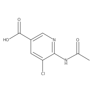 5-Chloro-6-acetamidopyridine-3-carboxylic acid结构式