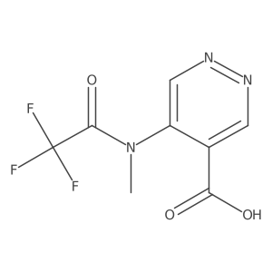 5-(2,2,2-trifluoro-N-methylacetamido)pyridazine-4-carboxylic acid结构式