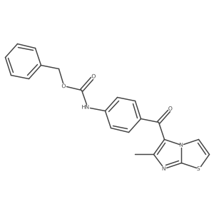 benzyl N-(4-{6-methylimidazo[2,1-b][1,3]thiazole-5-carbonyl}phenyl)carbamate Structure