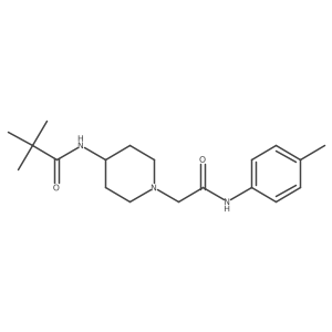 2,2-dimethyl-N-(1-{[(4-methylphenyl)carbamoyl]methyl}piperidin-4-yl)propanamide结构式