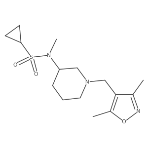 N-{1-[(3,5-dimethyl-1,2-oxazol-4-yl)methyl]piperidin-3-yl}-N-methylcyclopropanesulfonamide Structure