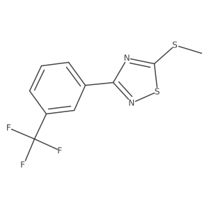 5-(Methylsulfanyl)-3-[3-(trifluoromethyl)phenyl]-1,2,4-thiadiazole结构式