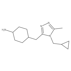 4-((4-(Cyclopropylmethyl)-5-methyl-4H-1,2,4-triazol-3-yl)methyl)cyclohexan-1-amine结构式