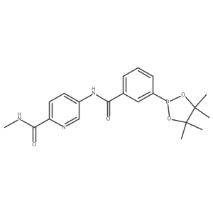 N-Methyl-5-[[3-(4,4,5,5-tetramethyl-1,3,2-dioxaborolan-2-yl)benzoyl]amino]-2-pyridinecarboxamide结构式