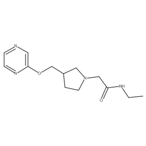 N-ethyl-2-{3-[(pyrazin-2-yloxy)methyl]pyrrolidin-1-yl}acetamide Structure