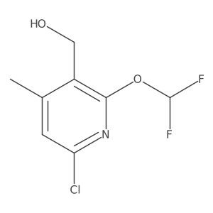 (6-Chloro-2-(difluoromethoxy)-4-methylpyridin-3-yl)methanol结构式