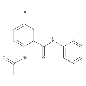 2-(Acetylamino)-5-bromo-N-(2-methylphenyl)benzamide Structure