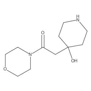 2-(4-Hydroxypiperidin-4-yl)-1-morpholinoethan-1-one结构式