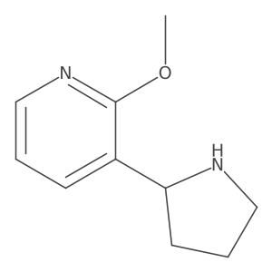 (R)-2-Methoxy-3-(pyrrolidin-2-yl)pyridine结构式