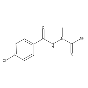 4-Chlorobenzoic acid 2-(aminothioxomethyl)-2-methylhydrazide结构式