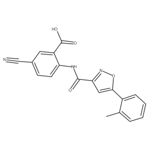 5-Cyano-2-[[[5-(2-methylphenyl)-3-isoxazolyl]carbonyl]amino]benzoic acid Structure