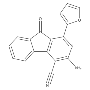 3-Amino-1-(2-furanyl)-9-oxo-9H-indeno[2,1-c]pyridine-4-carbonitrile结构式
