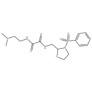 N1-(2-(dimethylamino)ethyl)-N2-((3-(phenylsulfonyl)oxazolidin-2-yl)methyl)oxalamide结构式