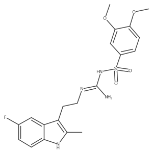 1-(3,4-dimethoxyphenyl)sulfonyl-2-[2-(5-fluoro-2-methyl-1H-indol-3-yl)ethyl]guanidine Structure