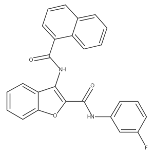 N-(3-fluorophenyl)-3-(naphthalene-1-amido)-1-benzofuran-2-carboxamide结构式