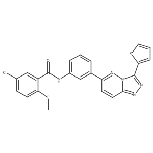 5-chloro-2-methoxy-N-(3-(3-(thiophen-2-yl)-[1,2,4]triazolo[4,3-b]pyridazin-6-yl)phenyl)benzamide Structure