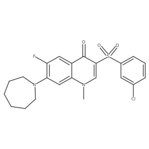 7-azepan-1-yl-3-[(3-chlorophenyl)sulfonyl]-6-fluoro-1-methylquinolin-4(1H)-one结构式