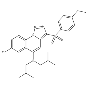 7-Chloro-3-(4-ethylbenzenesulfonyl)-N,N-bis(2-methylpropyl)-[1,2,3]triazolo[1,5-A]quinazolin-5-amine Structure