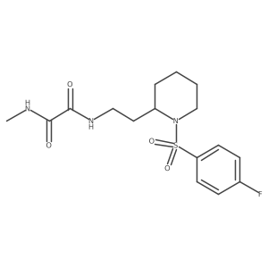 N1-(2-(1-((4-fluorophenyl)sulfonyl)piperidin-2-yl)ethyl)-N2-methyloxalamide结构式