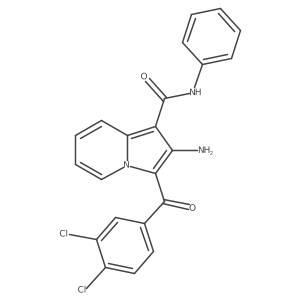 2-amino-3-(3,4-dichlorobenzoyl)-N-phenylindolizine-1-carboxamide Structure