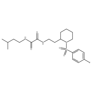 N1-(2-(1-((4-fluorophenyl)sulfonyl)piperidin-2-yl)ethyl)-N2-isopentyloxalamide Structure